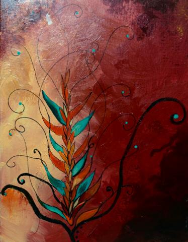 Untitled, 2014, 11"x14", Acrylic on canvas panel