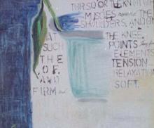 Breakthrough, 2002, Oil pastel and Ink on Paper, “18”x22” SOLD, Art by Caroline Z. Marcos