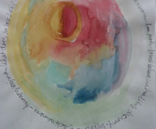Untitled, 2005, Watercolor on Paper, 9"x12", Art by Caroline Z. Marcos