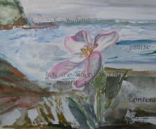 Peace Within, 2009, Mixed Media; Watercolor and Ink on paper, 11'x14", SOLD, Art by Caroline Z. Marcos